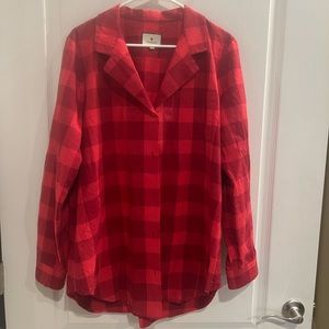 Tuckernuck Poppy Red Checkered Josie blouse Size XXL